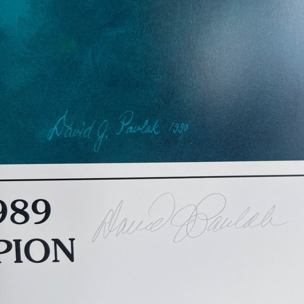 SECRETARIAT 1970-1989 Triple Crown Champion Signed by Artist David J. Pavlak - Picture 4 of 7